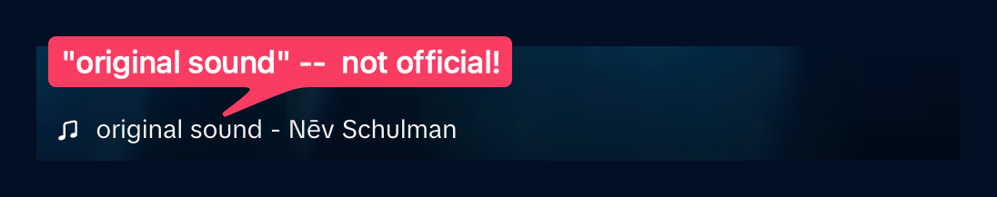 This is NOT an official recording