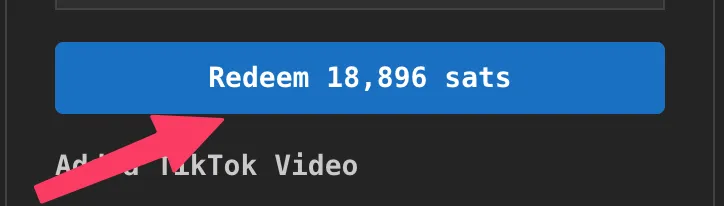Redeem sats from views